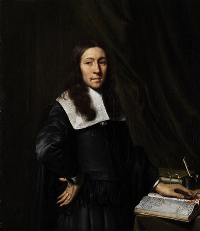 Portrait of a Man at a Work Table by Willem Eversdijck